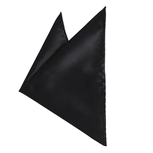 Black Ascot Tie For Men Cravat Hanky Satin Solid Self Casual Ascot Scarf Pocket Square Handsome Dan Smith C.C.AQ.E.011 Black - Thumbnail 3