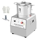 16 QT Commercial Food Processor, 1400W Stainless Steel Electric Food and Vegetable Processors, Easy Operation...
