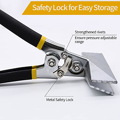 Hand Seamer, 6in Straight Jaw Sheet Metal Bender Tools, Sheet Metal Seamer Form Edge Seamer Seaming Plier with Ergonomic Handle, for Bending and Flattening Sheet Metal Hand Tool by Mdvora - Image 4