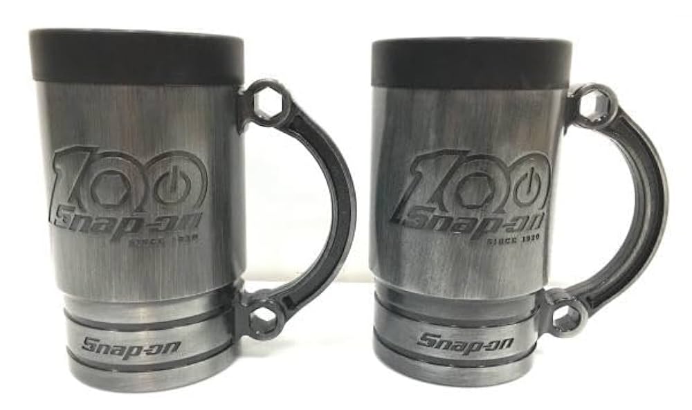 Snap-on Socket Wrench Type Beer Stein, Set of 2, 100th