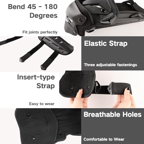 Gute Knee Pads, Adjustable Long Leg Sleeve Gear Crashproof Nonslip Protective Shin Guards for Motorcycle Mountain Biking-1 Pair - Thumbnail 3