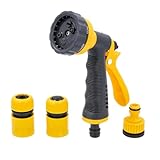 TOUGH MASTER Garden Hose 15m 50ft with 6 Pattern Spray Gun and 3 Nozzles, 3-Layer Reinforced Hosepipe 1/2 inch for Lawn Irrigation (15M Hose Set) - Image 5