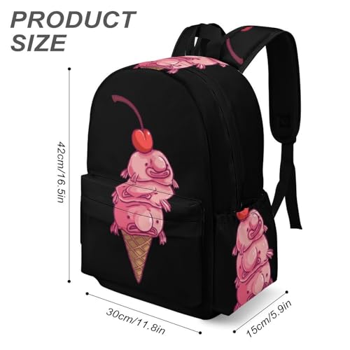 Blobfish Cherry Ice Cream Laptop Backpack for Women Men Cute Shoulder Bag Printed Daypack for Travel Sports Work3
