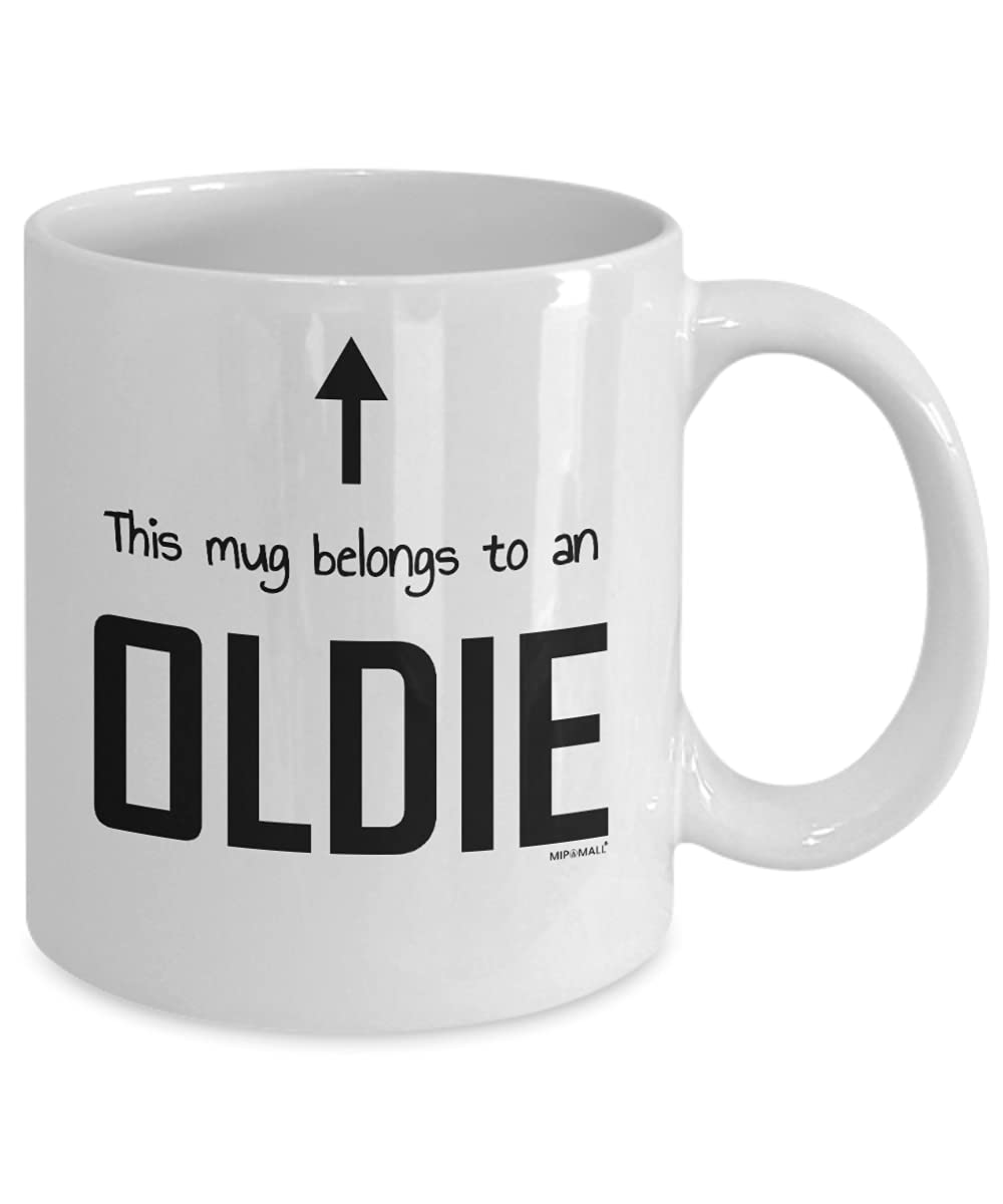 Oldie Mug, Grumpy Old Man Mug, Father’s Day Gifts for Grandad, Christmas Mug for Dad, Perfect Birthday Present, Funny Mugs for Men - This Mug Belongs to an Oldie