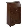 Ergode Versatile Secretary Desk with Fold-Down Table, Storage Cabinet, and Shelves in Walnut Finish - 38.5" H x 25.1" W x 11.9" D #3