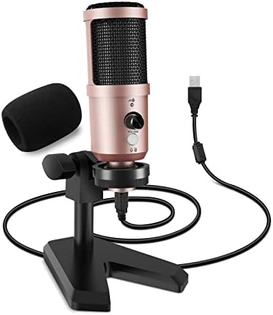 Venoro USB Microphone,Plug & Play Podcast Microphone,Condenser Recording PC Microphone,Noise Cancelling Gaming Mic for Streaming Broadcast,Studio Vocals,YouTube,Compatible for Computer and Laptop