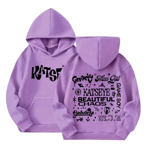 BCGQVZES Katse.ye Hoodies for Kids Katse.ye Merch Sweatshirts Fashion Music Album Graphic Long Sleeve Hoodied Concert Streetwear,2-3 Years,03-Purple