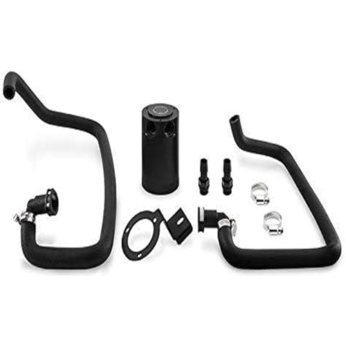 Mishimoto MMBCC-MUS4-15PBE Baffled Oil Catch Can Kit, PCV Fits Ford Mustang EcoBoost 2015+ Black