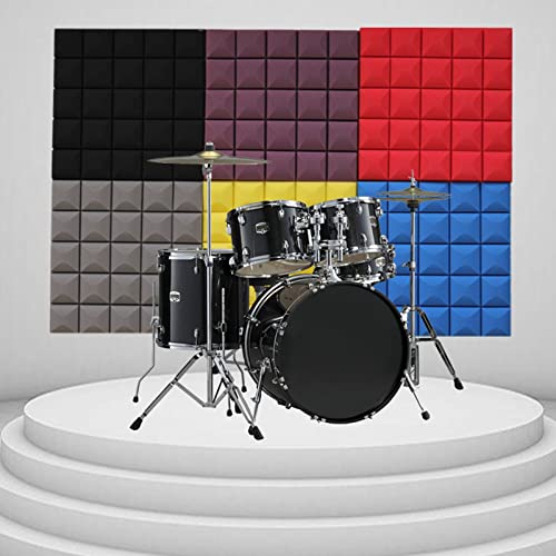 Paneles acústicos autoadhesivos CFZWJ 50x50x8cm 10 piezas tratamiento acústico insonorización espuma reducción de ruido para estudios de grabación miniatura 2