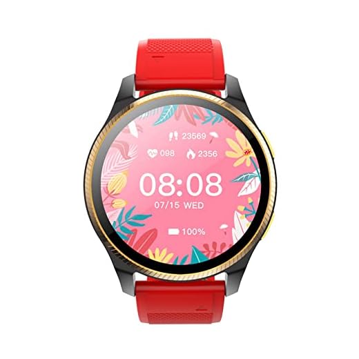Smartwatch bluetooth, telefoni, hel pekskärm, fitnesstrackerklocka med vattentät IP67 Bluetooth smartklocka, sportklocka med stegräknare, pulsklocka för kvinnor, män, io, Android, röd (röd)