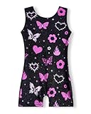 YDMZX Leotardos de gimnasia con pantalones cortos para niñas pequeñas, 6-7 años