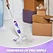 Disposable Power Mop Pads Refills for Swiffer PowerMop，Multi-Surface Mopping Pad Refills for Floor Cleaning (White & Purple, 10 Pack)