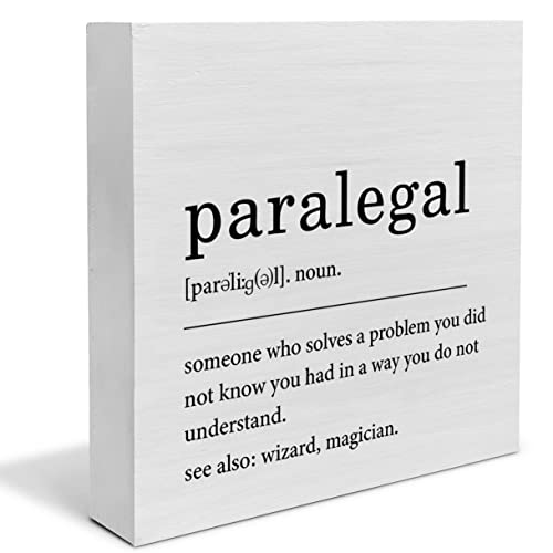 Paralegal Definition Wood Box Sign Decor Desk Sign Paralegal Wooden