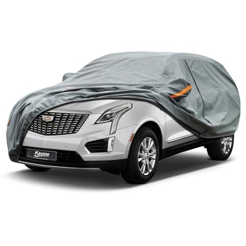 Image of Kayme Heavy Duty SUV Car Cover Custom Fit Cadillac XT5 Waterproof All Weather for Automobiles, Full Exterior Covers Sun Rain UV Protection.（Deliver About 3-10 Days）
