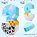 Poen Cow Number Piñata for Kids Birthday Decorations Toy Game Cow Birthday Piñata with Stick Blindfold and Confetti Blue Sky and White Cloud Candle for Boy Girls Party Inspire Decor(Number 3)