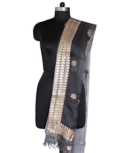 Dupatta Scarf Organza Chunni Gotta Patti Work Stole Hijab Party Wear Head Wrap Gift For Women4