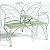 Boweniog Outdoor Bench Patio Outdoor Garden Bench with Built-in Table, Butterfly Bench for Outside, 3 People Outdoor Bench Garden Bench Front Porch Furniture (Green, 49.2inch)