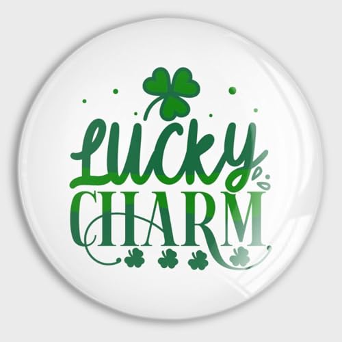 Imanes redondos para nevera, diseño de la suerte del día de San Patricio, imanes de cristal para nevera, taquilla, pizarra, pizarra, gabinetes, aula, oficina, cubículo, escuela