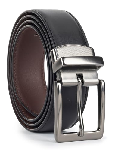 Vintage Reversible Genuine Leather Unisex Belt Double-Sided Classic Jeans Dress Gift