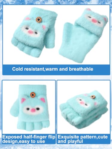Image of Geyoga 6 Pairs Kids Fingerless Gloves