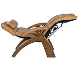 Perfect Chair Human Touch The Omni-Motion Walnut PC-600 Power Recline Ergonomic Zero Gravity Premium Leather Recliner with Memory Foam and Heat - Sycamore PC-Live