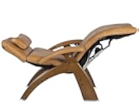 Perfect Chair Human Touch The Omni-Motion Walnut PC-600 Power Recline Ergonomic Zero Gravity Premium Leather Recliner with Memory Foam and Heat - Sycamore PC-Live