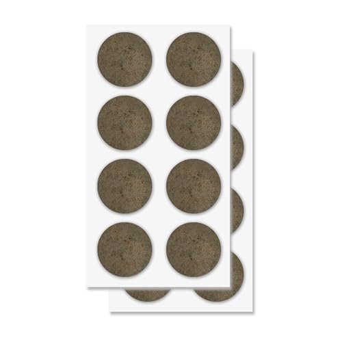 Furniture Felt Pads Brown 16 Pcs 2 inch Round Strong Self Adhesive Protectors for Hardwood Floors Laminate Flooring Furniture Feet Chair Legs Table Cabinet Couch Non Scratch Peel Stick Pad Set