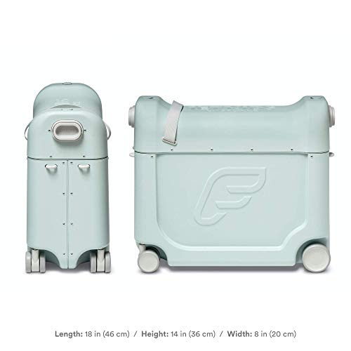 JetKids by Stokke BedBox, Green Aurora - Kid's Ride-On Suitcase & In-Flight Bed - Help Your Child Relax & Sleep on the… - Image 6