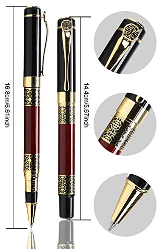 YIVONKA-Personalized-custom-pens-Free-Engraving-pens-Roller-Ballpen-Ballpoint-penMedium-Refill-Pen-Black-Ink-Custom-Gifts-for-Men-Women-Classy-Gift-Box-Red