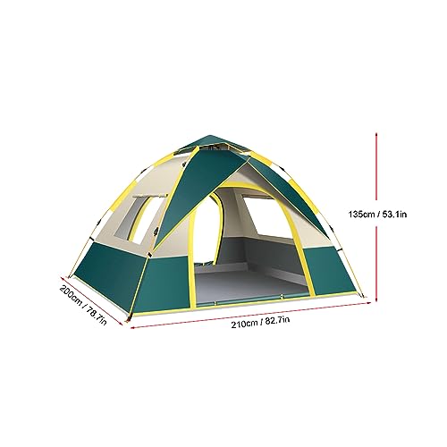 axGear Camping Tent Waterproof Windproof Dome Hiking Tent 2 to 4 People Family - Image 4