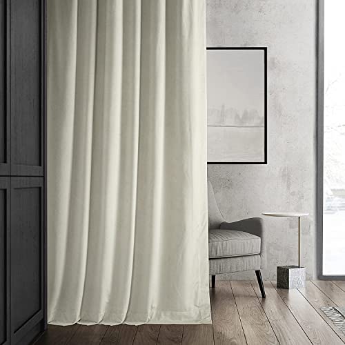 Hpd Half Price Drapes Vpch-110602-108 Signature Velvet Blackout Curtains For Bedroom, 50 In X 108 In, Porcelain White #TOP2