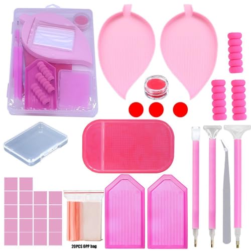 Algasan DIY Diamond Painting Kit - Multi Color Diamond Embroidery Tool Kit with 7D Pen, Tray, Clay - Modern Abstract Art for All Ages