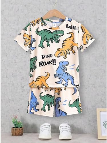 Image of THIIYA KIDS Boys Cotton Co-Ord Set | Printed T-Shirt & Shorts | Soft Comfortable Summer Wear for Kids