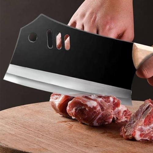 Image of Professional Kitchen Knife Set, 3-Piece Black Chef Knives with Cover Ergonomic Handles Sharp Manual Sharpening for Home Kitchen & Restaurant (Black)