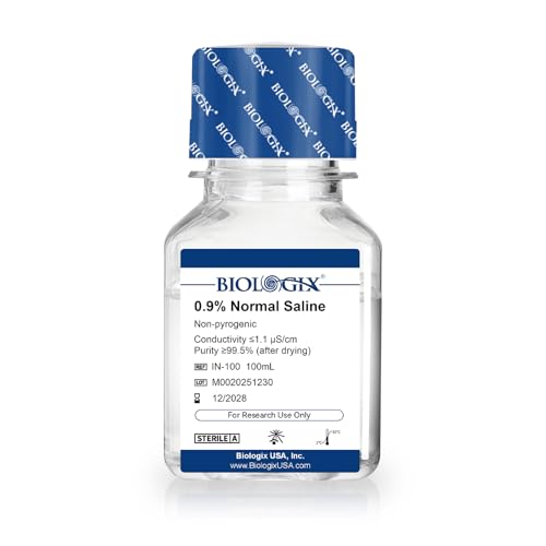 CryoKing 0.9% Normal Saline Solution 100mL Sterile Sodium Chloride Solution Ready-to-Use Buffer for Lab Research Only