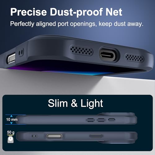 Dahkoiz for iPhone 17 Pro Max Case, Compatible with MagSafe, with 2 Privacy Screen Protectors, Full Coverage Camera, 15ft Drop Protection, Slim & Rugged Magnetic Cover Phone Case, Blue by Dahkoiz - Used condition - Image 4