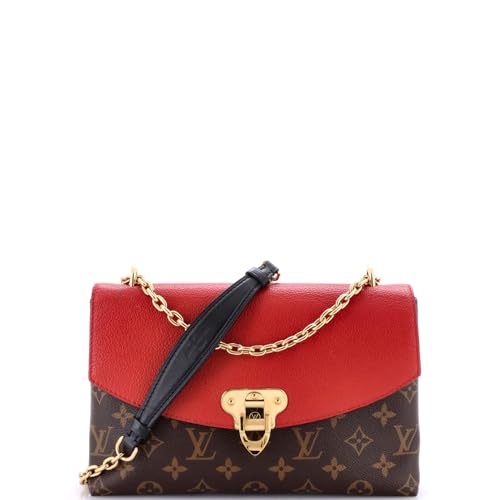 Pre-Loved Saint Placide Handbag Monogram Canvas and Leather, Red