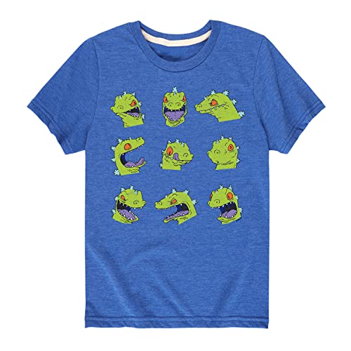 Nick Rewind - Rugrats - Reptar Heads - Toddler and Youth Short Sleeve Graphic T-Shirt