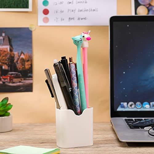 Cerolopy 2pcs Magnetic Pen Holder, White Magnetic Marker Holder Pen And Eraser Magnetic Cup Holder For Whiteboards,fridge,refrigerator,home,office
