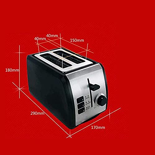 Dpliu Toaster-Maschine Automatischer Spießfahrer Multifunktions-Wide-Slot-Design, 950W (Color : Black) – Bild 3