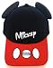 Disney Adult Mickey Mouse Ears Baseball Cap, Black Red, One Size
