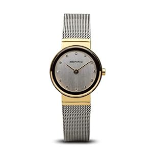 BERING Dames analoog kwarts Classic Collection polshorloge met roestvrij stalen armband en saffierglas