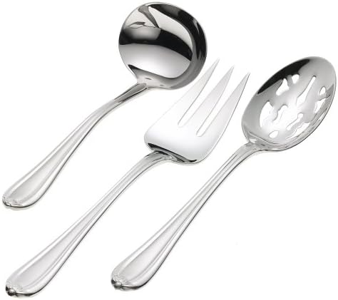 Gorham Melon Bud Frosted 3-Piece Stainless Steel Flatware Hostess Set