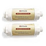 GOTGAN Bidet Ion Filter Replacement – Advanced Water Filter for Bidet Toilet, Shower, Sink - Bidet Seat Water Filter for ½-inch Water Hose – No Tool Installation – 4-6 Month Replacement - 2 Pieces