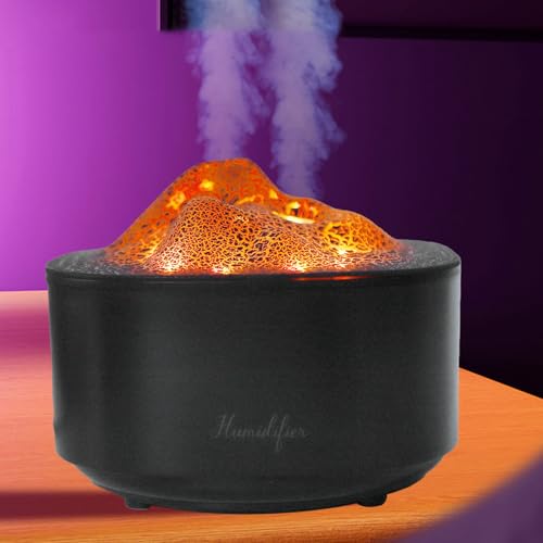Asixxsix Volcano Diffuser, 1500ml Essential Oil Diffuser with LED Colorful