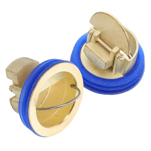 Tofficu Tapón de Drenaje Antirreflujo de 2 Piezas para Ducha y Bañera, Núcleo de Válvula Unidireccional de Cobre y Aluminio, Filtro Protector contra Olores y Obstrucciones para Baño