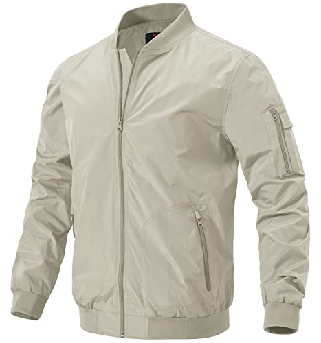 Image of Gopune Men's Windproof Bomber Jacket Lightweight Windbreaker Outdoor Golf Fashion Coat