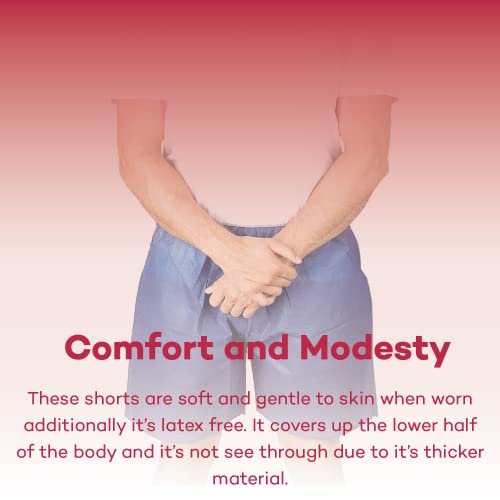 Dealmed Patient Exam Shorts – 2X-Large/3X-Large Pack Of 50 Navy Blue Disposable Exam Shorts, Nonwoven With Elastic Waistband For Patient Modesty And Protection #TOP4