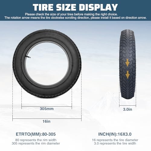 ZUKKA 16 x 3.0 E-Bike Tire Fat Tire High Performance