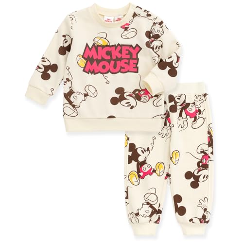 Image of Disney Christmas Fleece Sweatshirt and Pants Outfit Set Newborn to Big Kid Sizes (Newborn - 10-12)